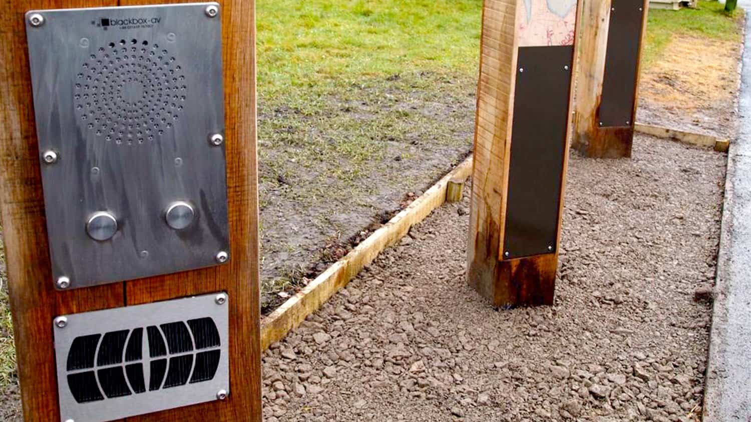 Close up of Solar Audio Post Electronics by Blackbox-av for Ebbw Fach Outdoor Trail