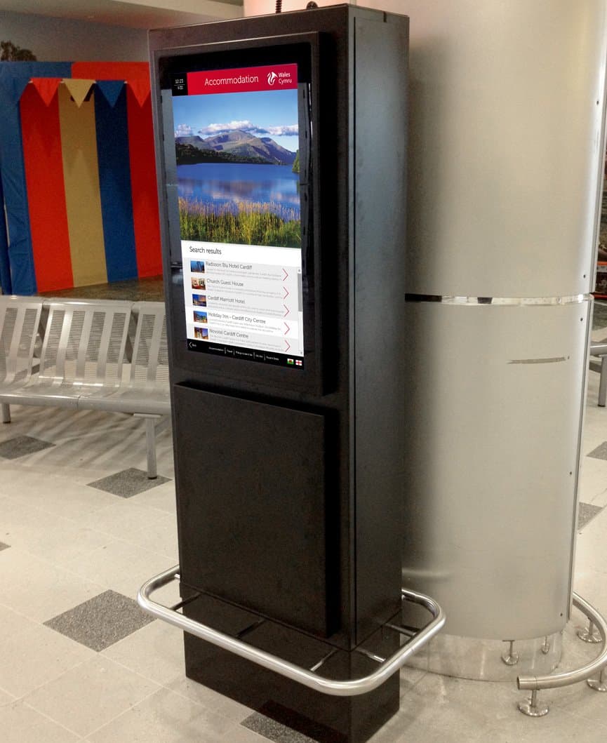 Information Kiosk with Bespoke Software at Cardiff Airport