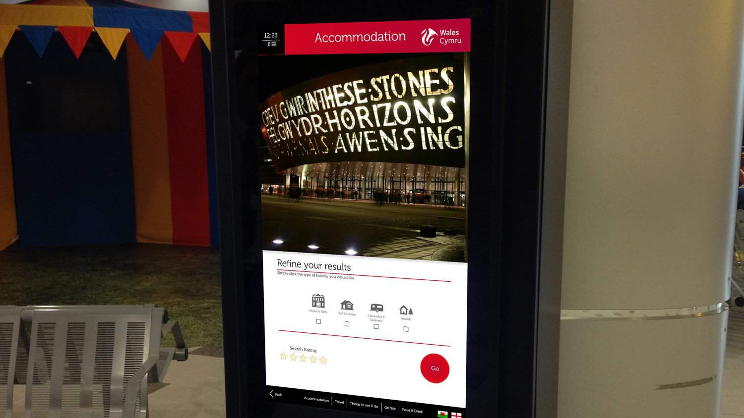 Information Point Browsing Kiosk at Cardiff Airport