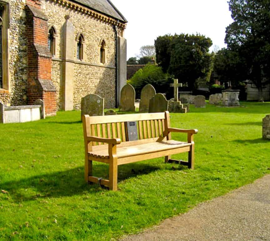 You Are Hear Listening Bench in Castle Hedingham Essex