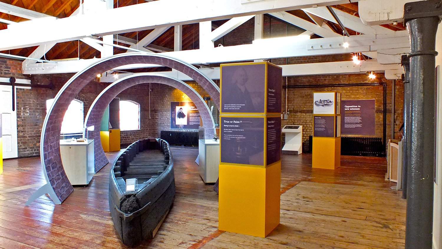 Brindley 300 Exhibition with Kiosk from Blackbox-av at National Waterways Museum