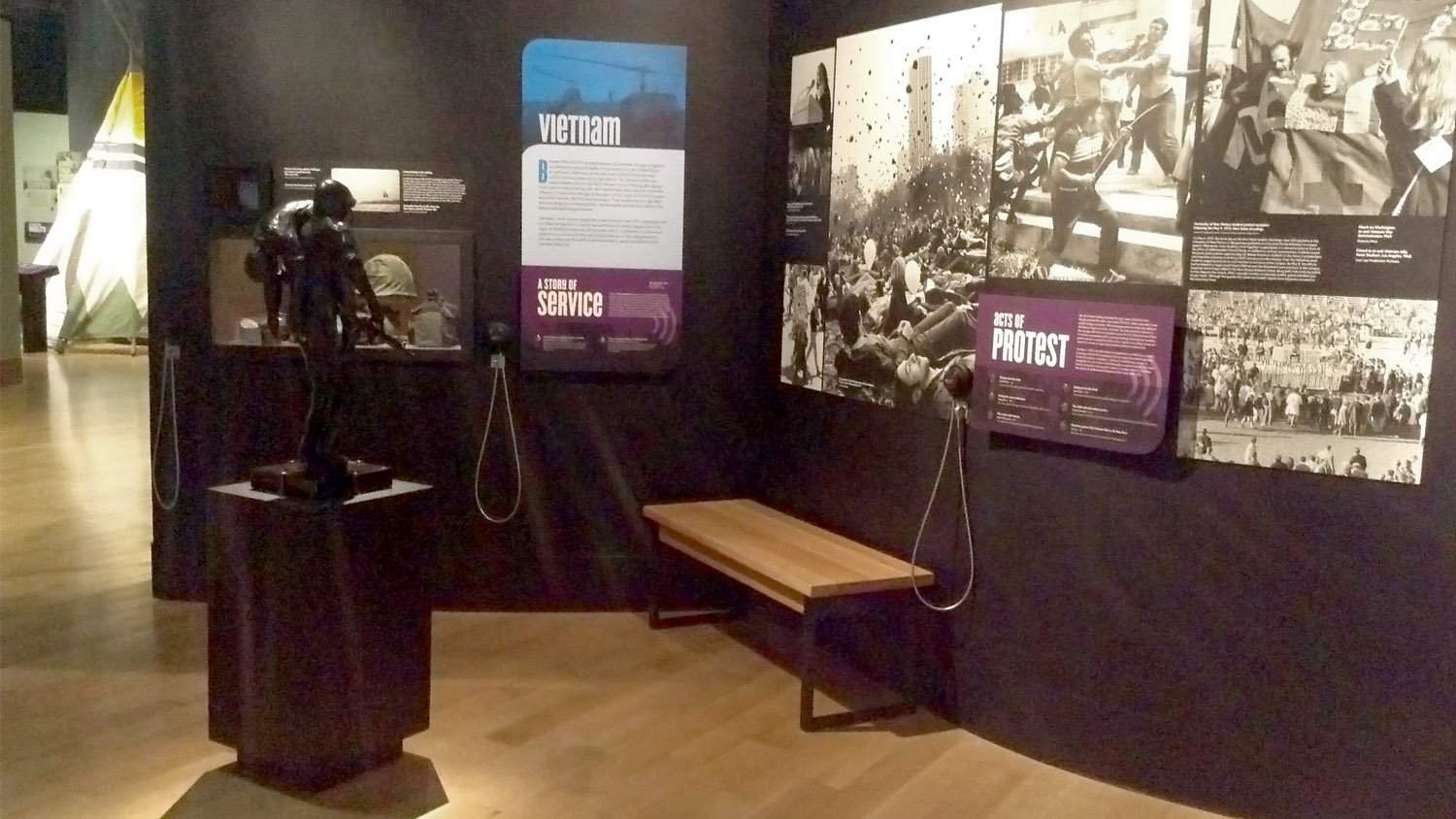 Palace of the Governors Exhibition with Blackbox-av's Single Cup Headphones & Magnetic Hangers