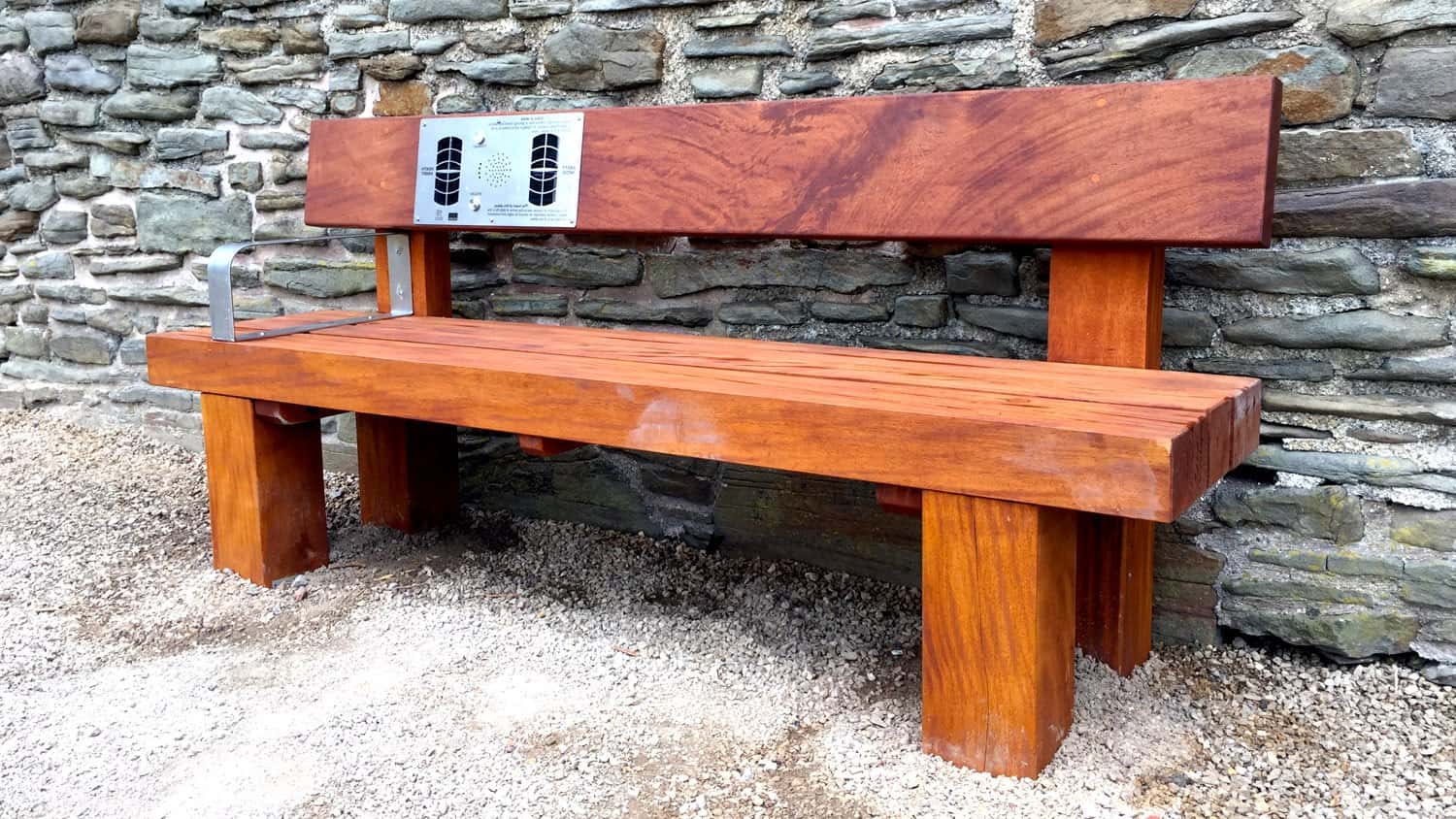 Heavy Duty Audio Bench at Neath Abbey