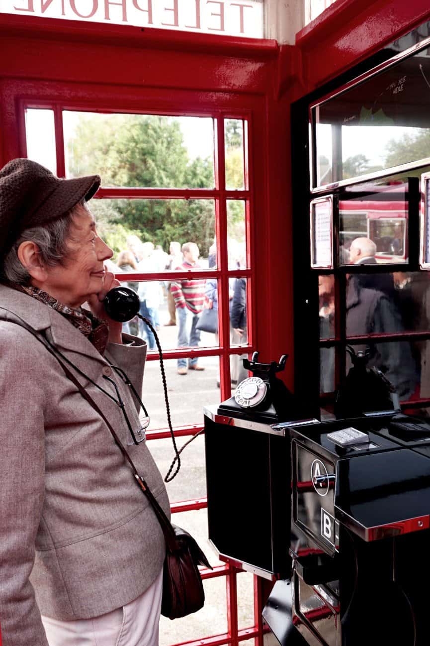 Inside The British Legion Mini Museum with bespoke telephone point