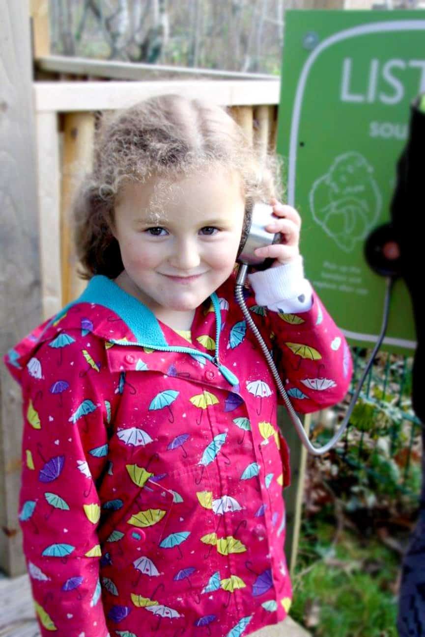 Visitors at the Oversized UTR Panel at Curraghs Wildlife Park