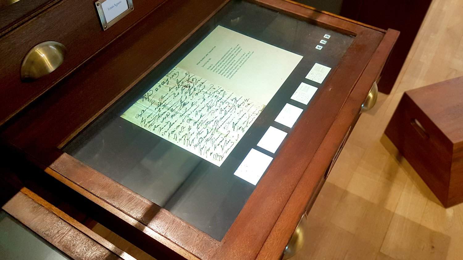 Letters from Mary Anning on 22 Inch All-in-One Touchscreen at Lyme Regis Museum