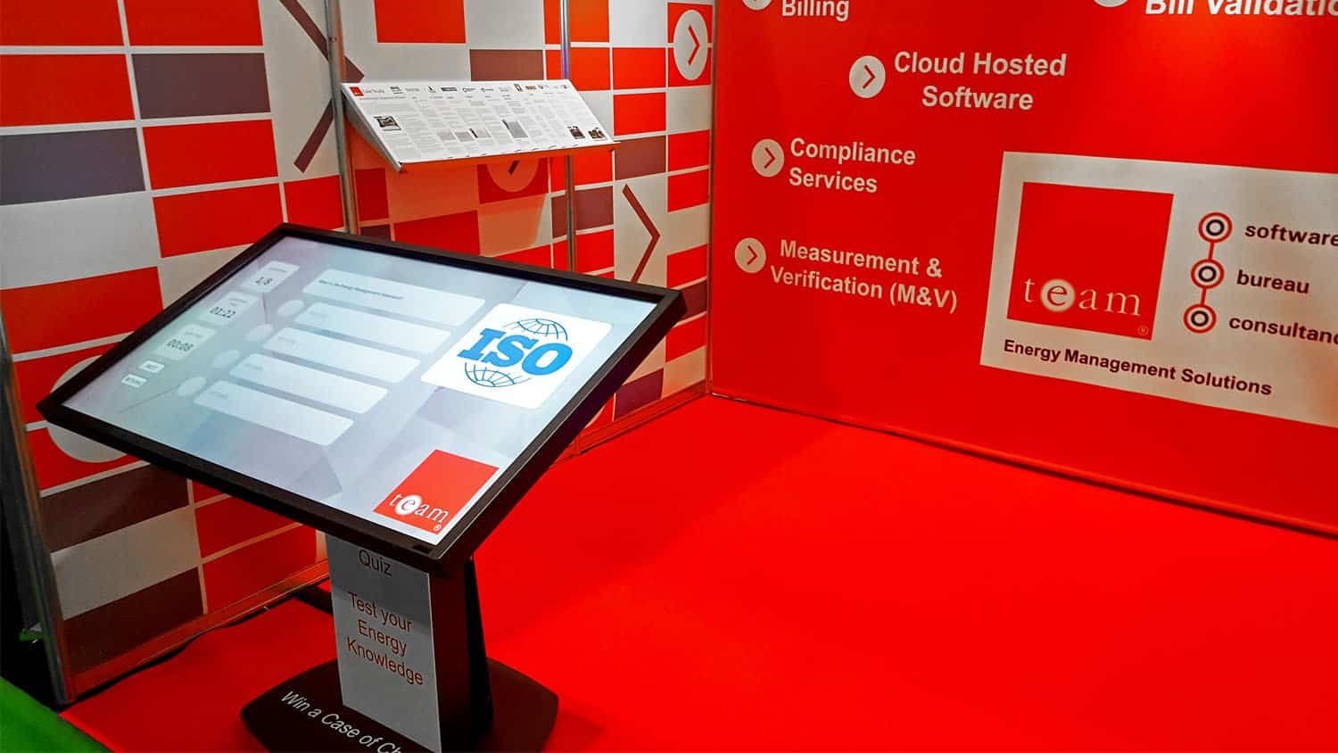 EMEX London exhibition with TouchQuiz Touchscreen Quiz Software