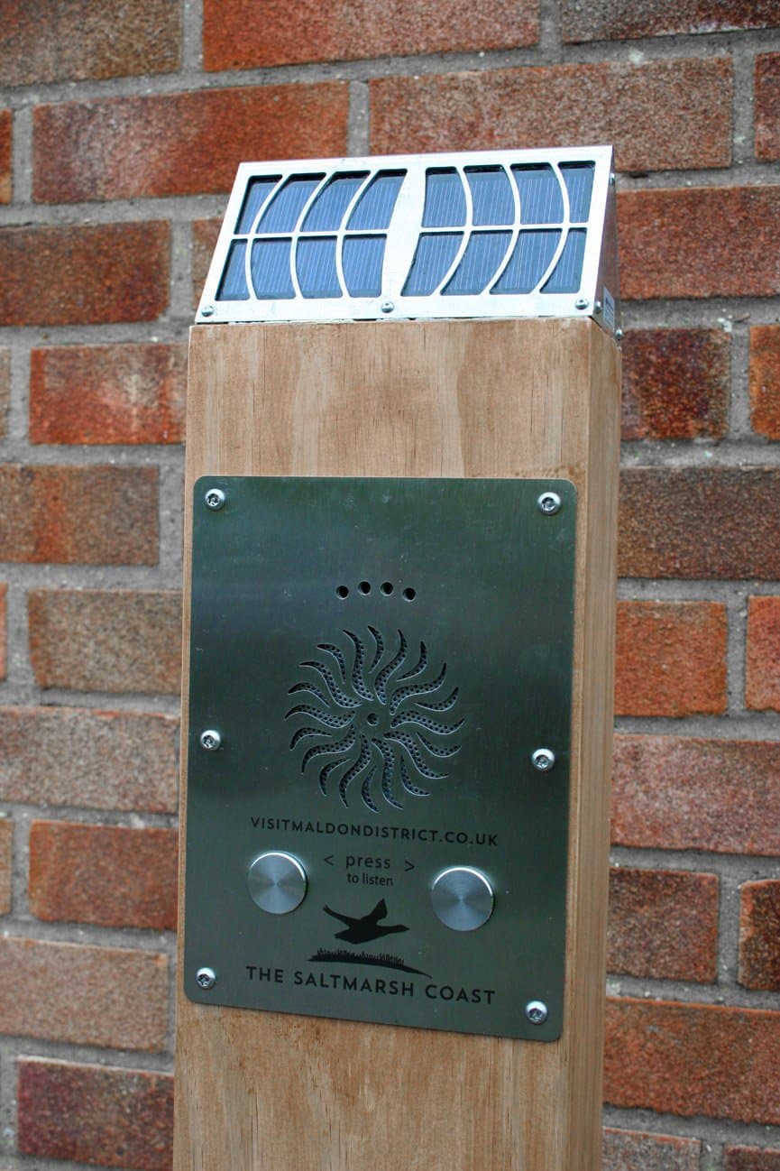 Close up of Solar Audio Post by Blackbox-av for Maldon Dsitrict Council