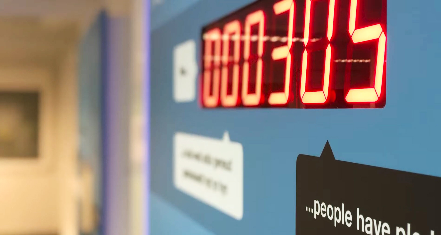 LED Counter at Bryn Pica Recycling Visitor Centre