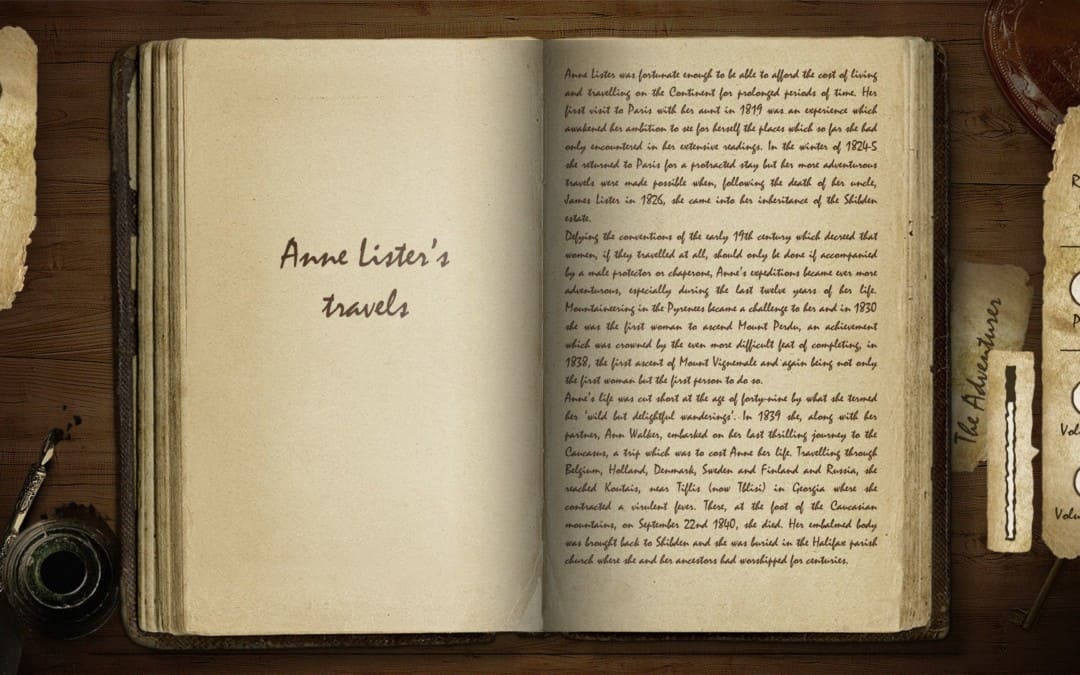 Interactive Anne Lister’s Diary Software – Shibden Hall