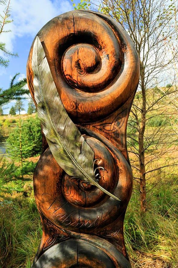 Bwlch Nant yr Arian Sculpture by Dan Lock Heritage Interpretation