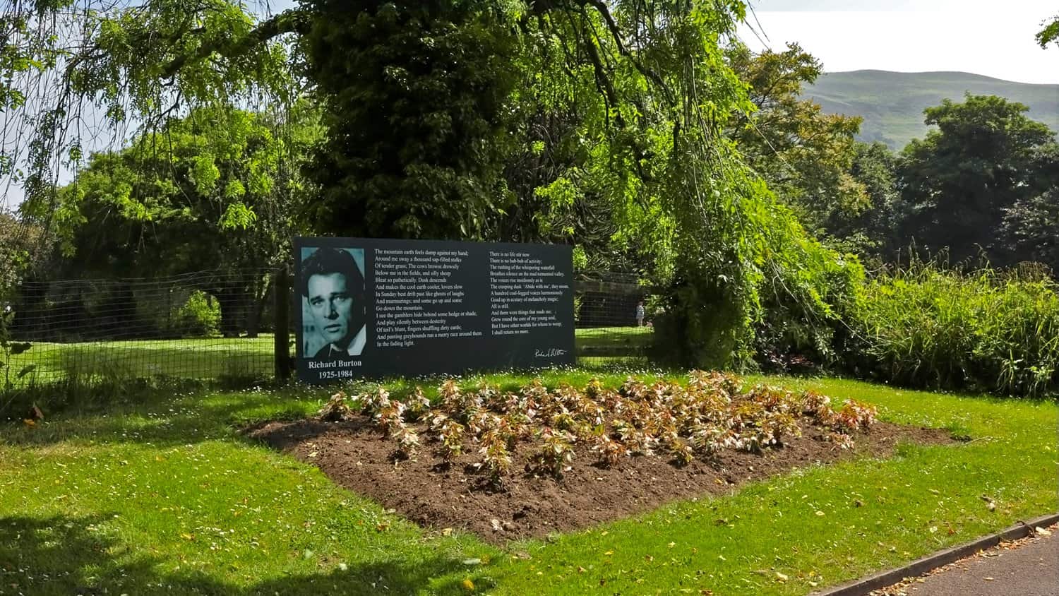 Richard Burton Signage in Talbot Memorial Park