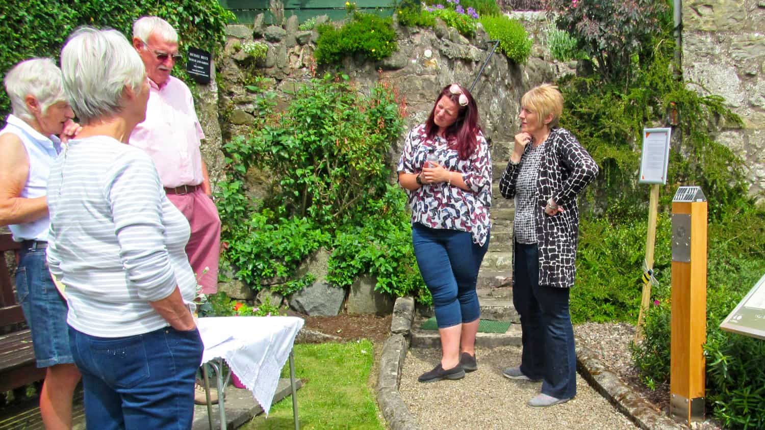 Visitors in the Michael Bruce Garden Party