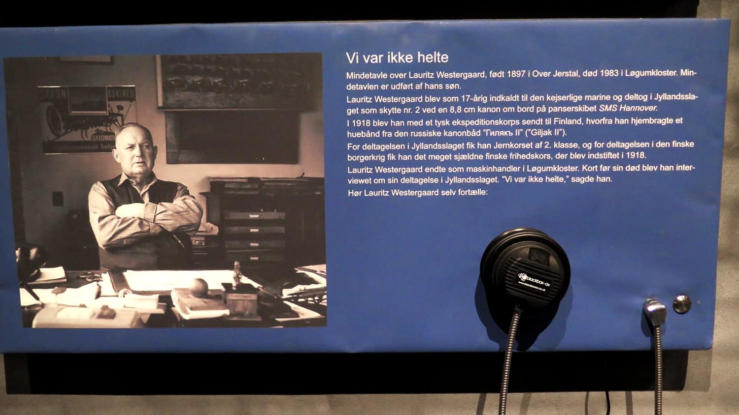 Close Up of Single Cup Headphones at the Sea War Museum Jutland