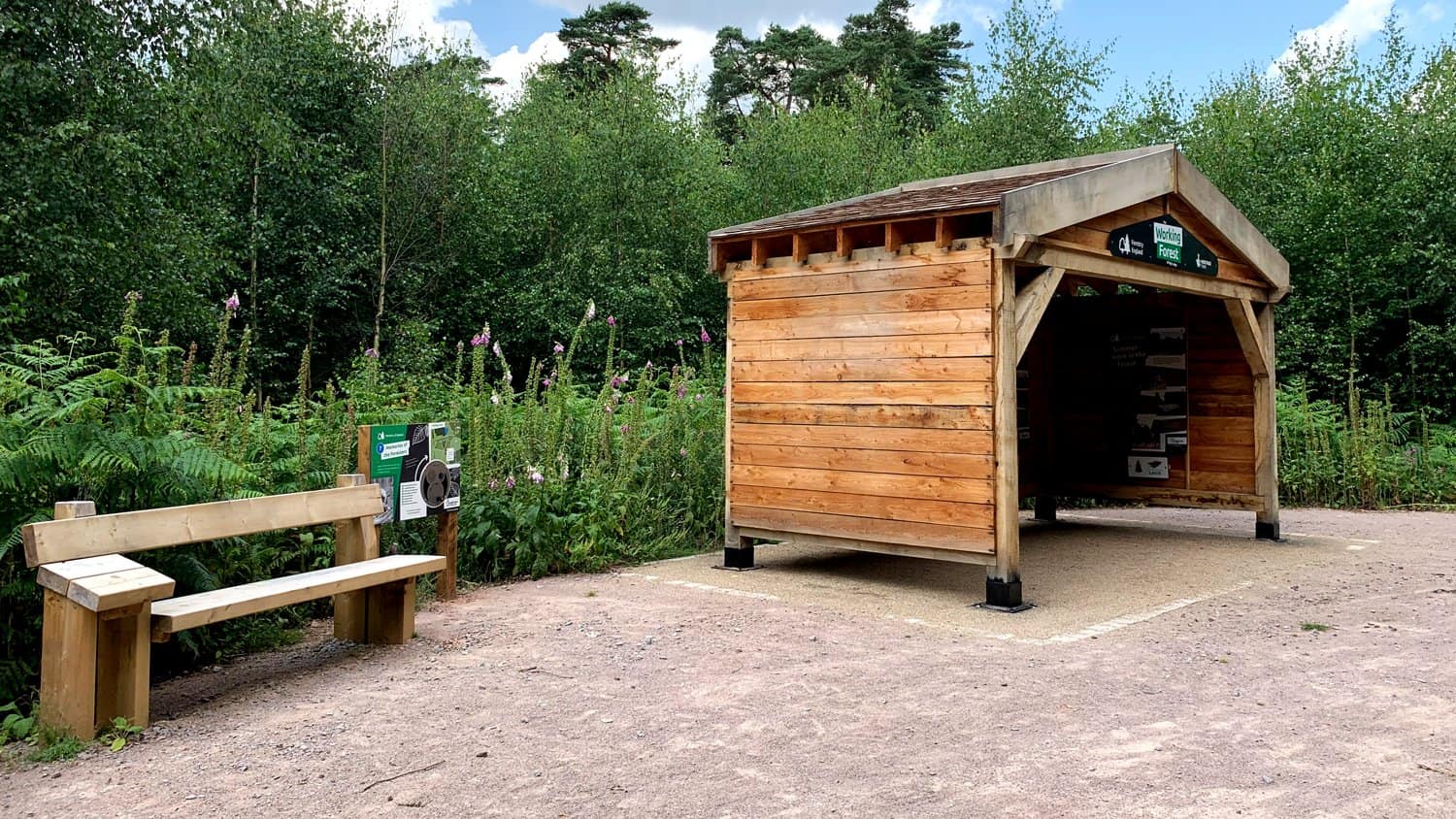 Information Point with U-Turn Round at High Lodge Heritage Trail 7