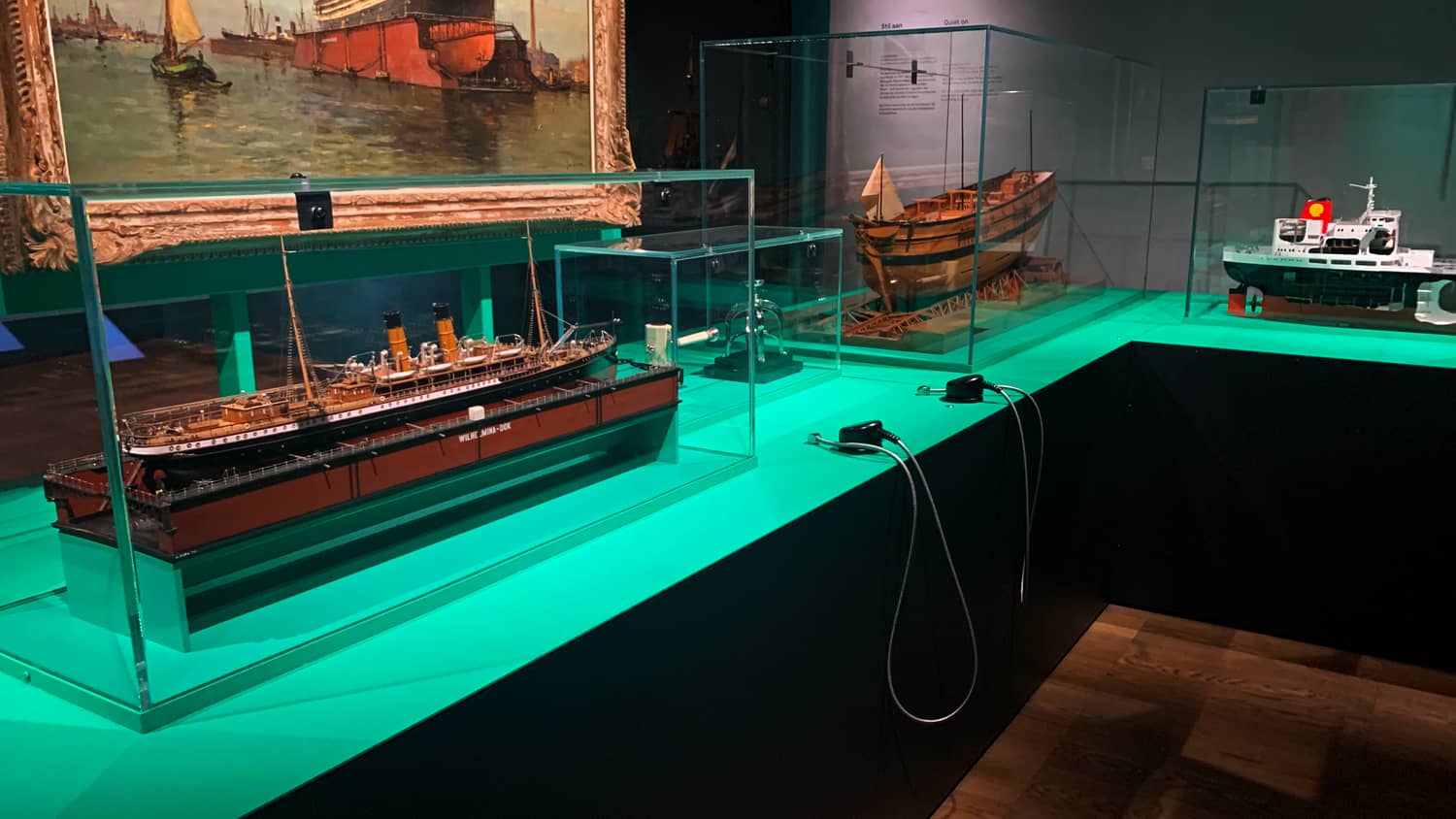 Silver Armoured Cable Heavy Duty Handsets installed in Het Scheepvaart Museum