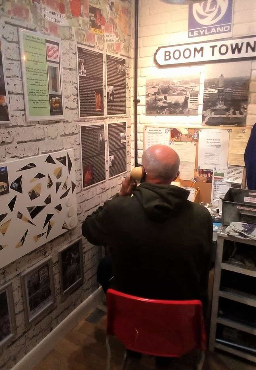 Period Telephone Audio Pointbeing used at Coventry Music Museum