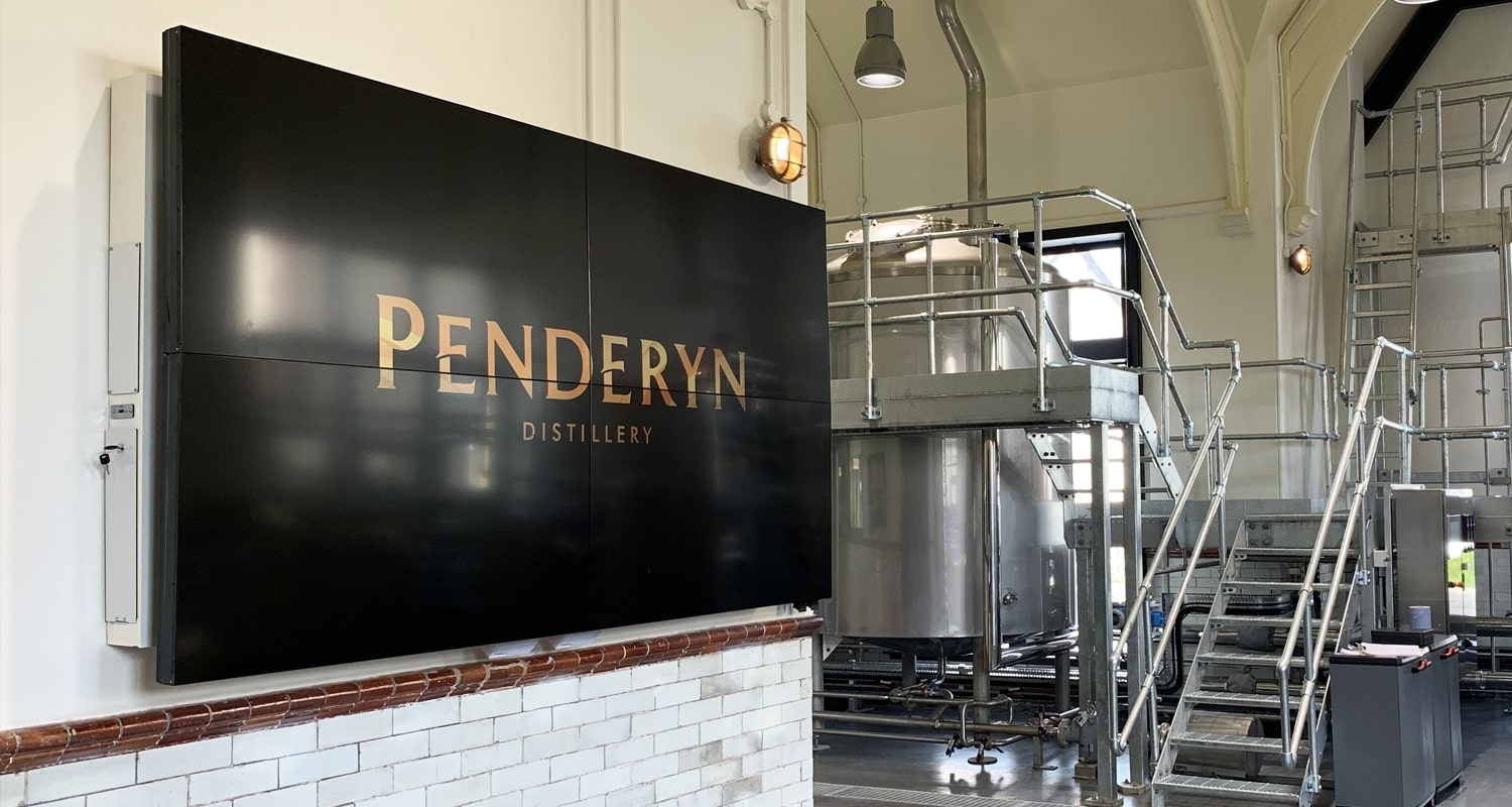 Four Screen Video Wall at Penderyn Distillery