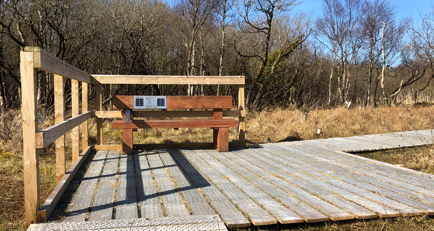 Medium Shot of Heavy Duty Audio Bench at Curraghs Wildlife Park