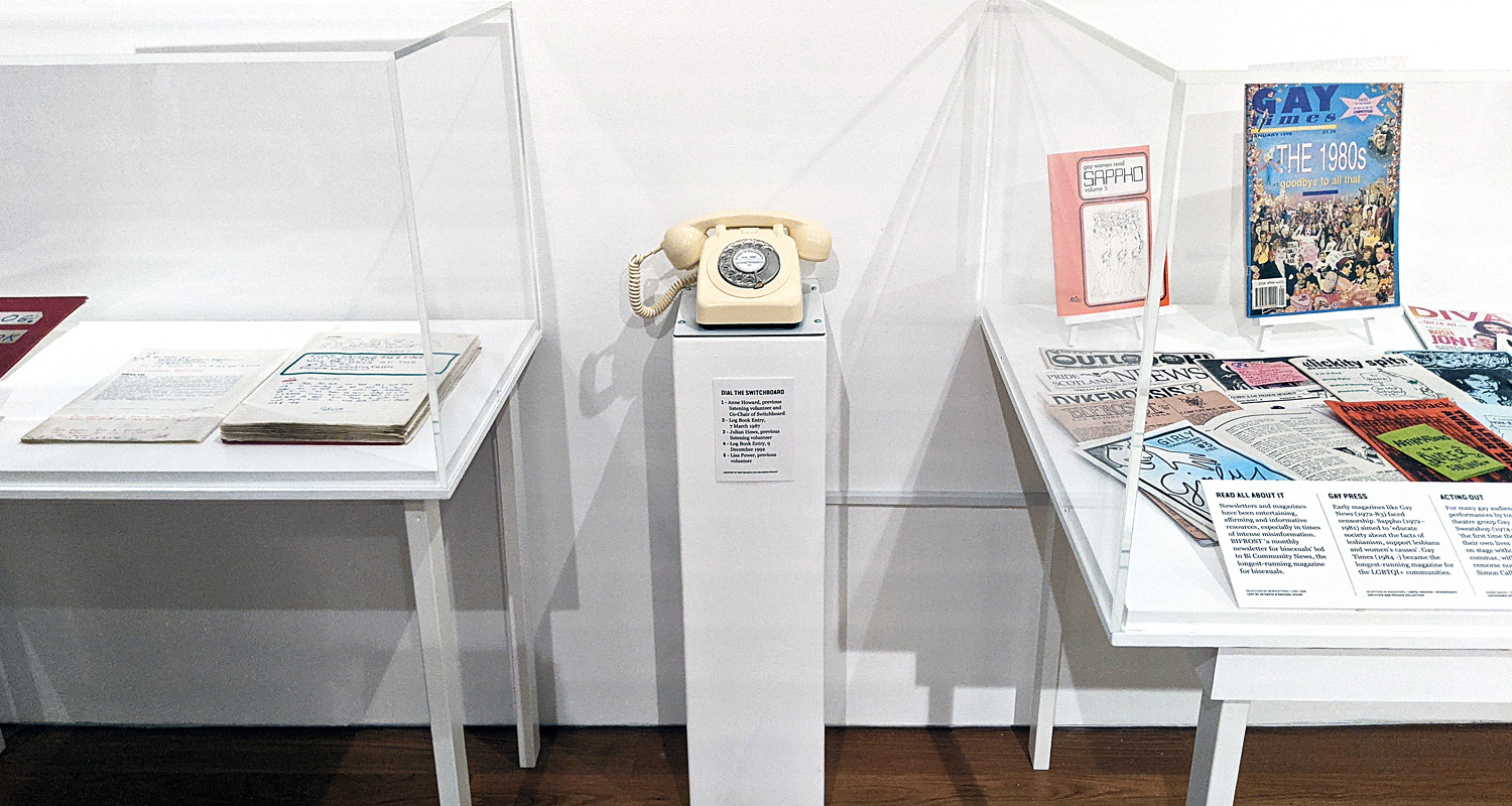 Period Telephone at Queer Britain wide shot