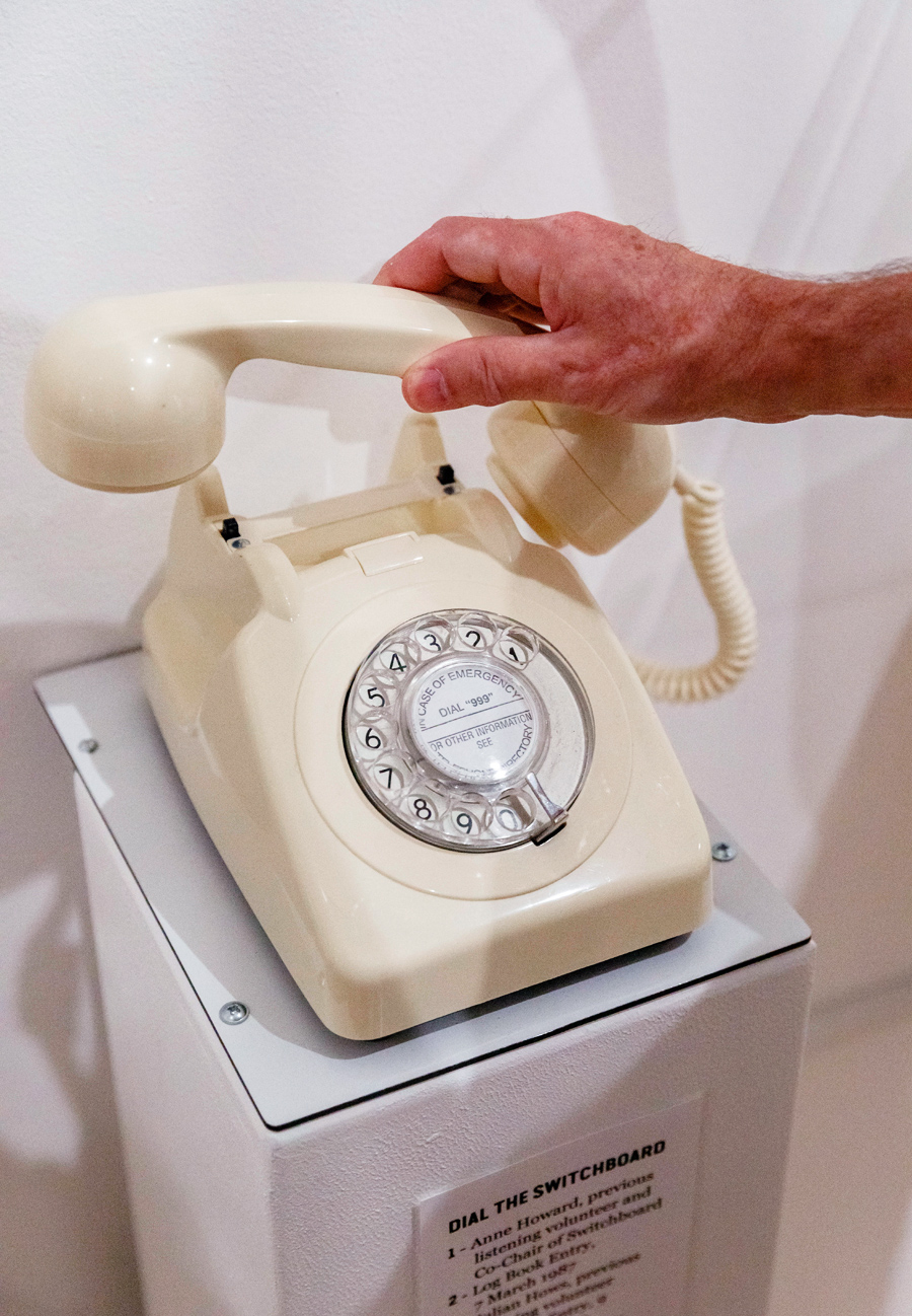 Period Telephone being picked up at Queer Britain portrait