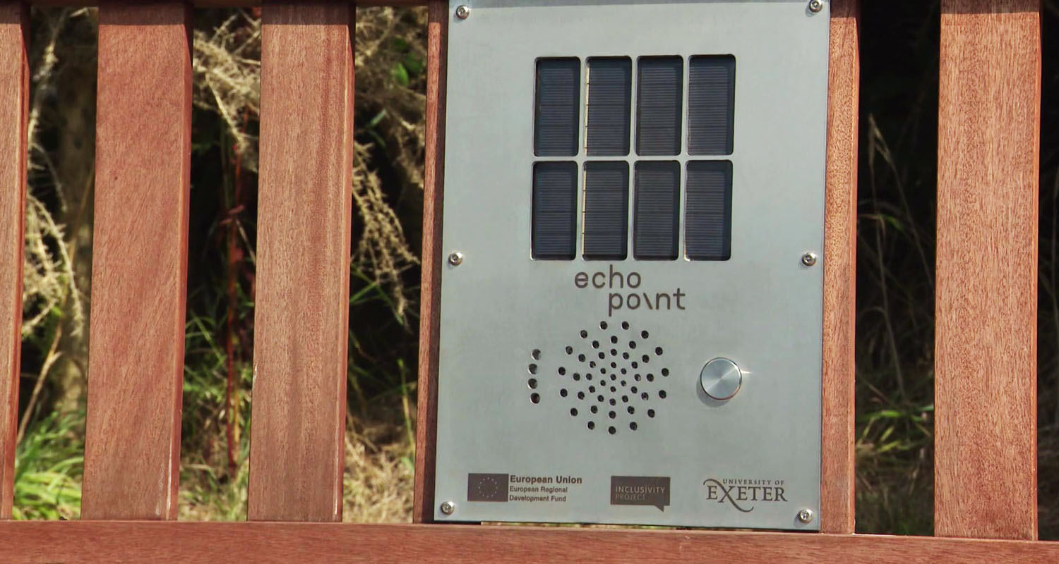 Engraved Front Plate on Echo Point Audio Bench