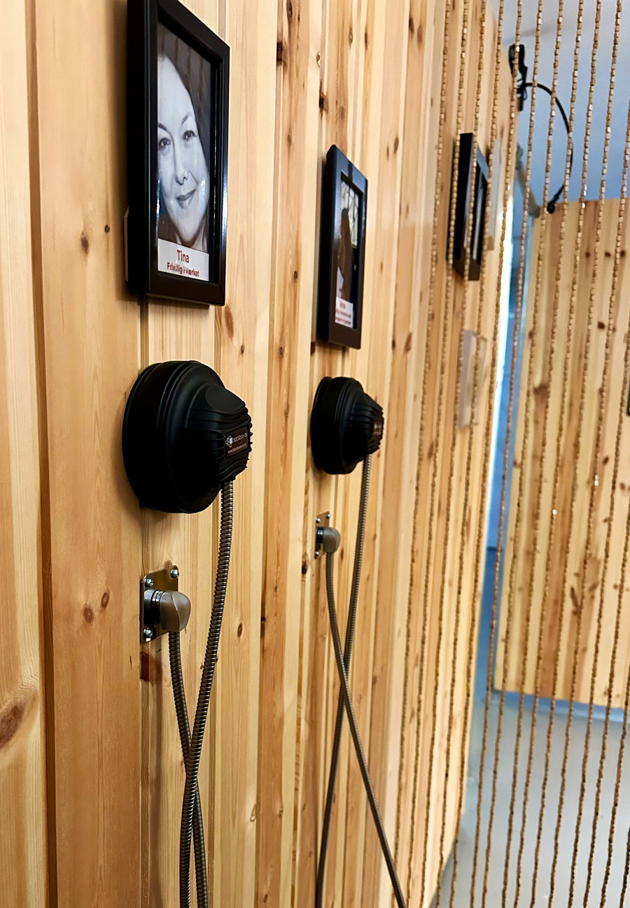 Single Cup Headphones on display at Red Cross Experience (Denmark) Portrait