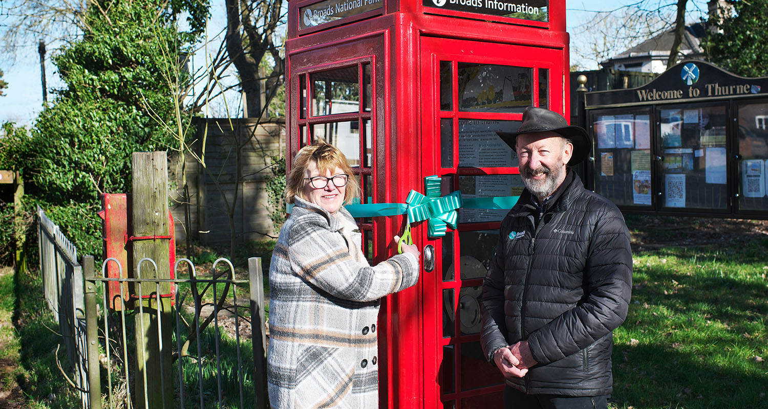 Opening of Oversized U-Turn in phone box at Broads National Park