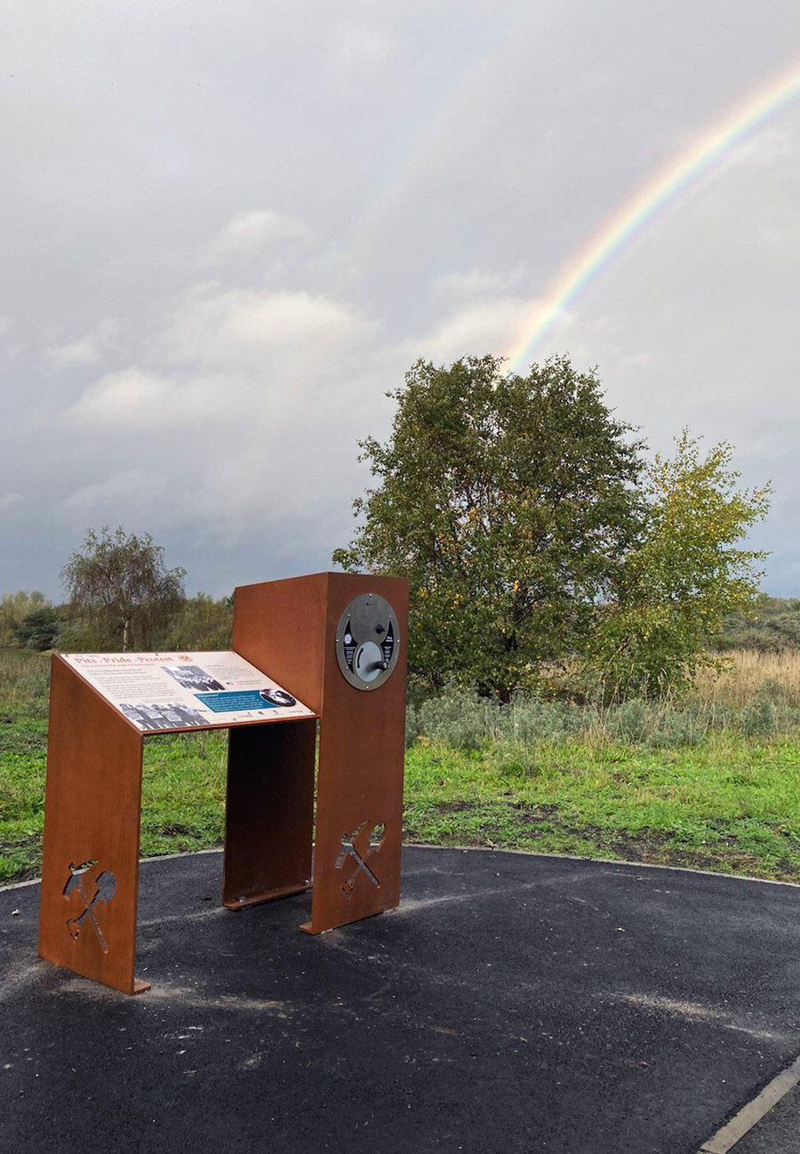 Oversized U-Turn Through Panel bespoke signage at West Lothian