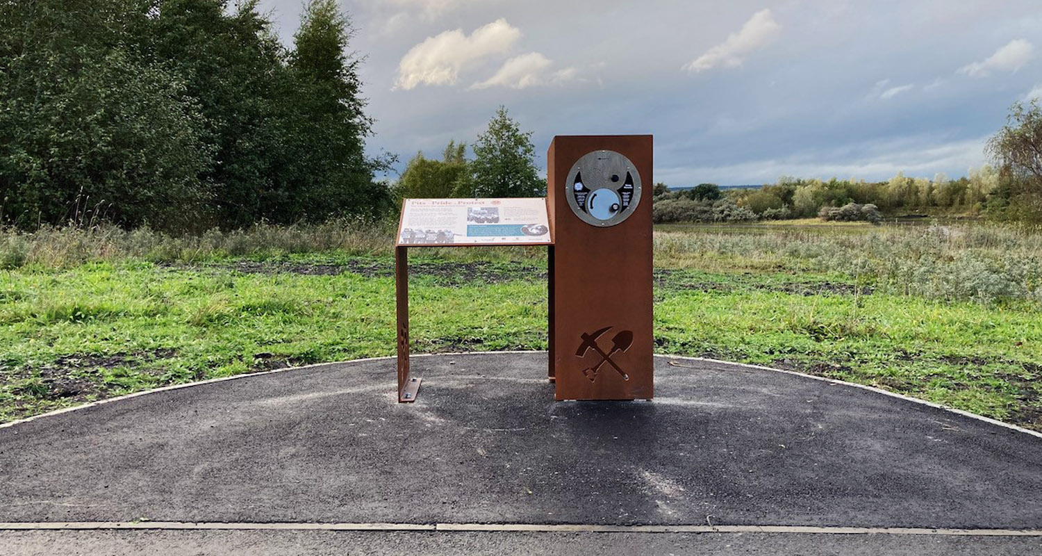 Oversized U-Turn Through Panel signage at West Lothian