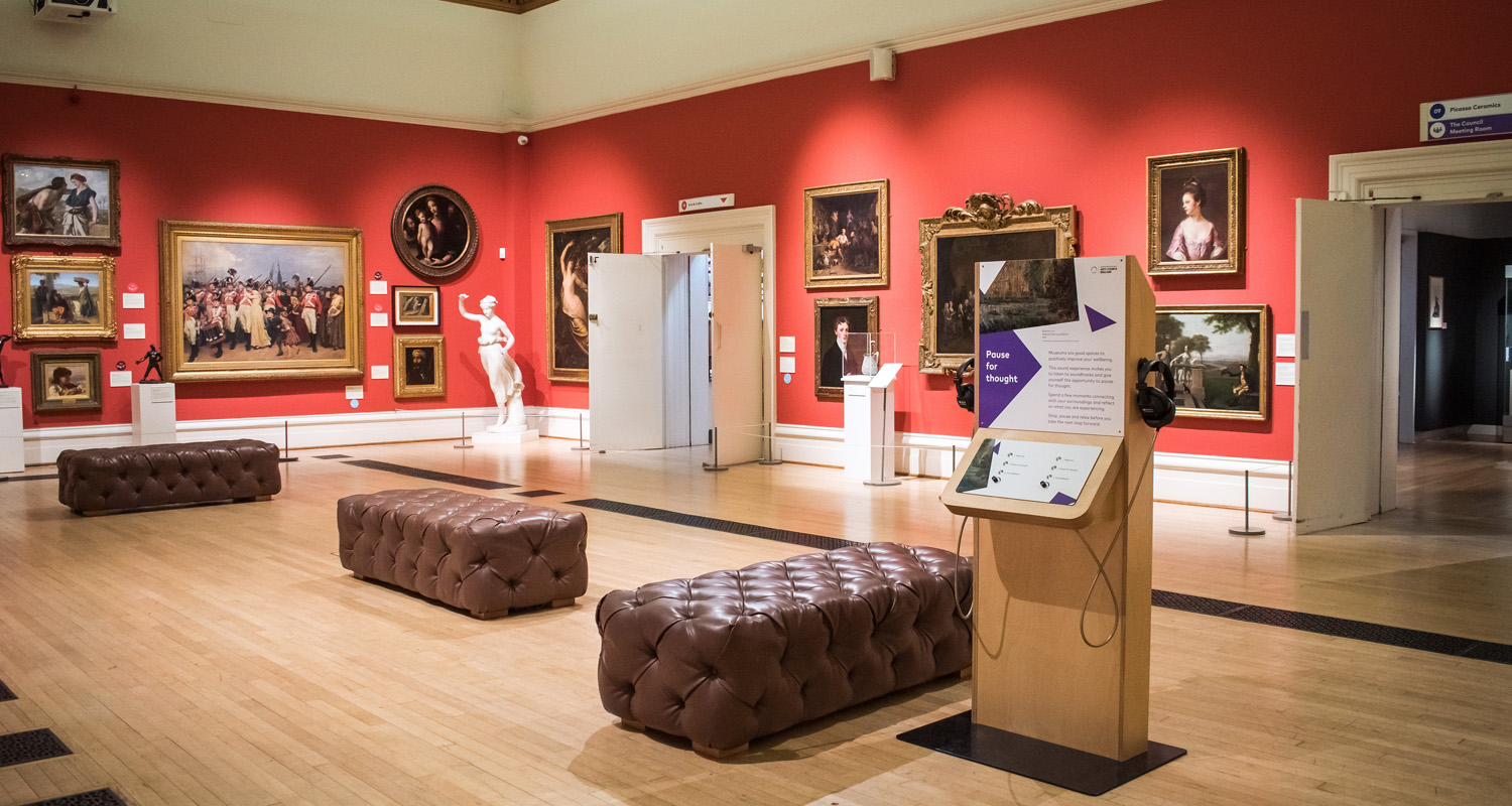 Audio Frame & MKII Handsets on bespoke unit at Leicester Museums & Galleries