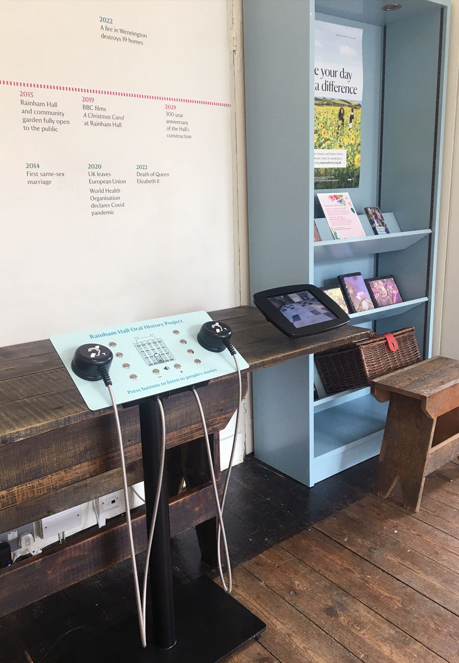 Audio Frame in exhibit at Rainham Hall