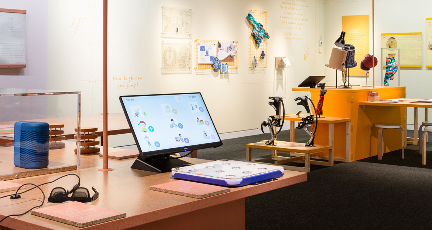 National Archives - Spirit of Invention Lamps, Tablet, X-Rai Glasses and 22 Inch Screen with Bespoke Keyboard in Exhibition