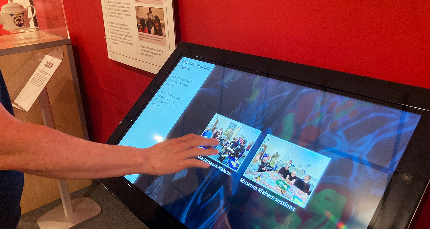 43 Inch Kiosk being used in On The Map exhibition at North Lincolnshire Museum