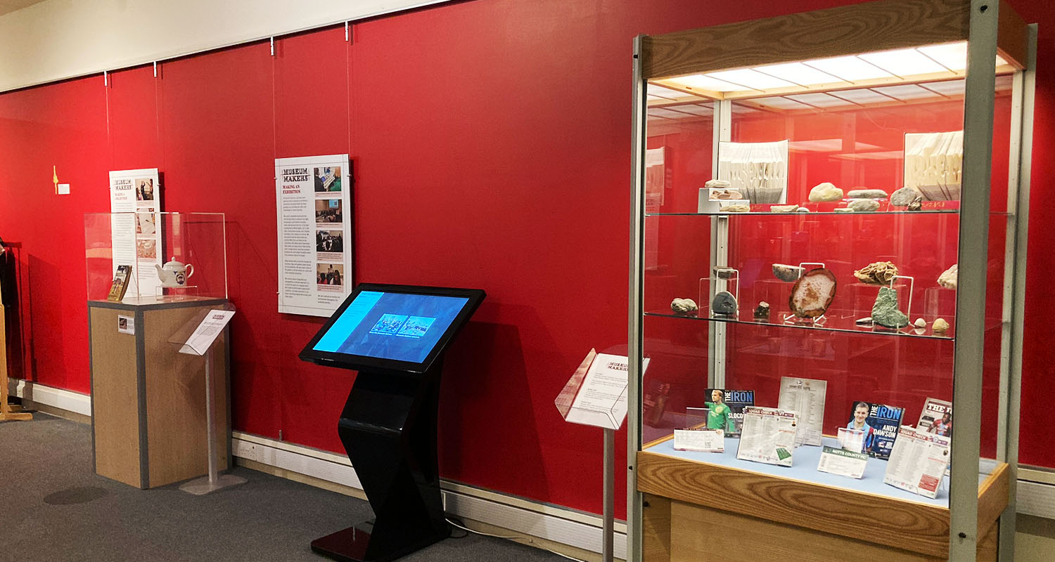 43 Inch Kiosk in On The Map exhibition at North Lincolnshire Museum