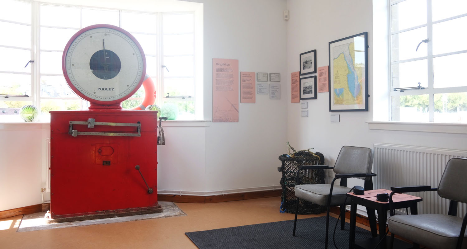 Heavy Duty Handsets in seating area at Stranraer Harbourmaster's Building