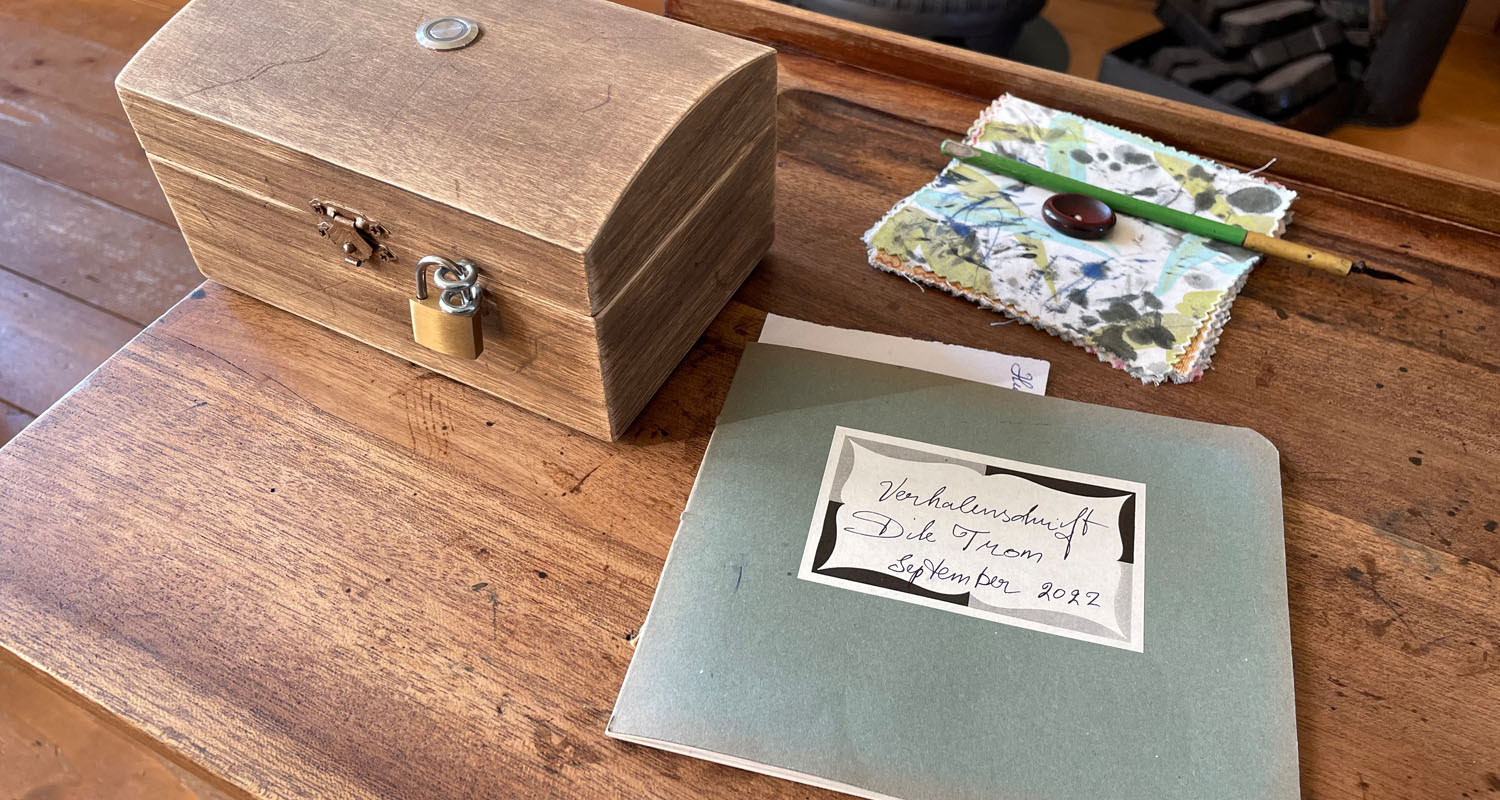 Desk with Audio Player Box at Dik Trom's School