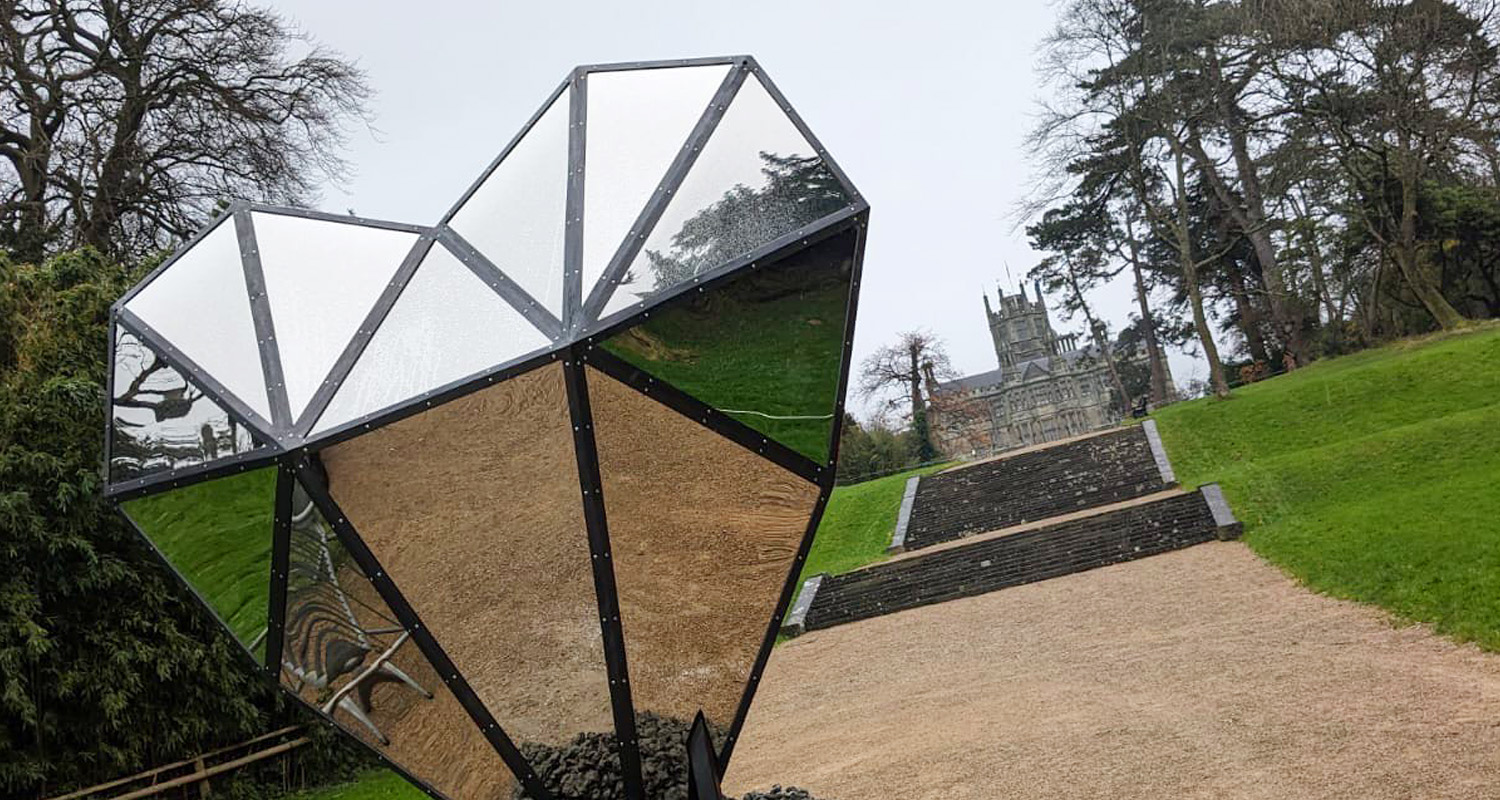 Heart with Bespoke Subwoofer base at Margam Park Angled (Landscape)