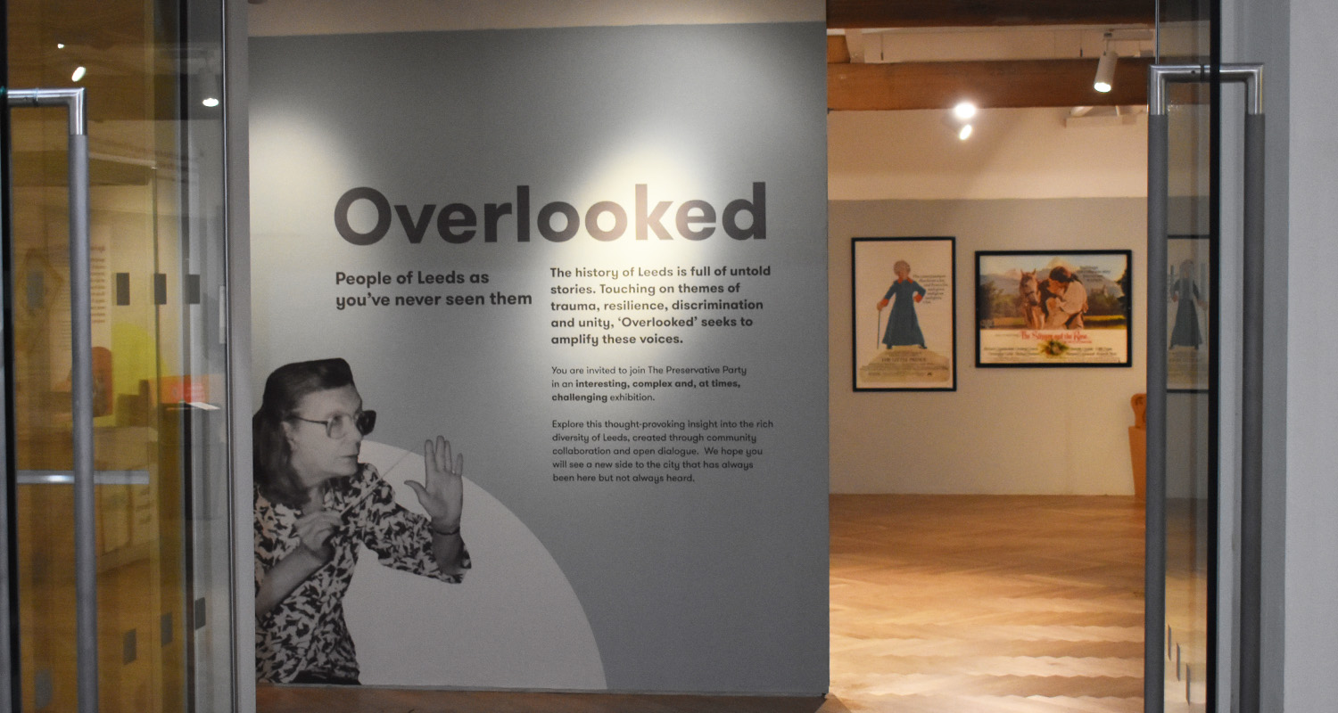 Entrance of the Overlooked Exhibition in Leeds City Museum