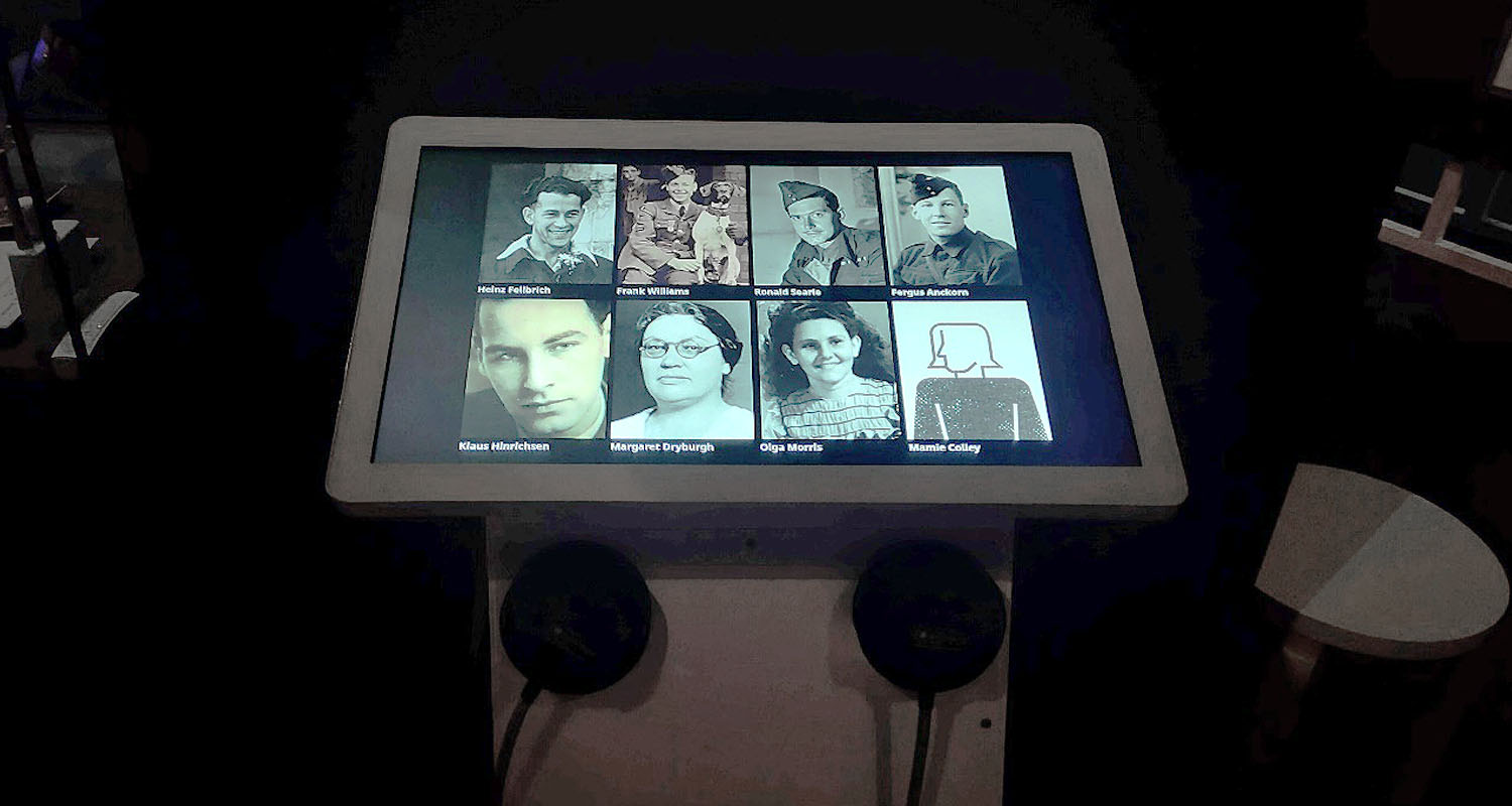 Touchscreen Kiosk with Lightbox 3 Collections at National Archives' Great Escape exhibition