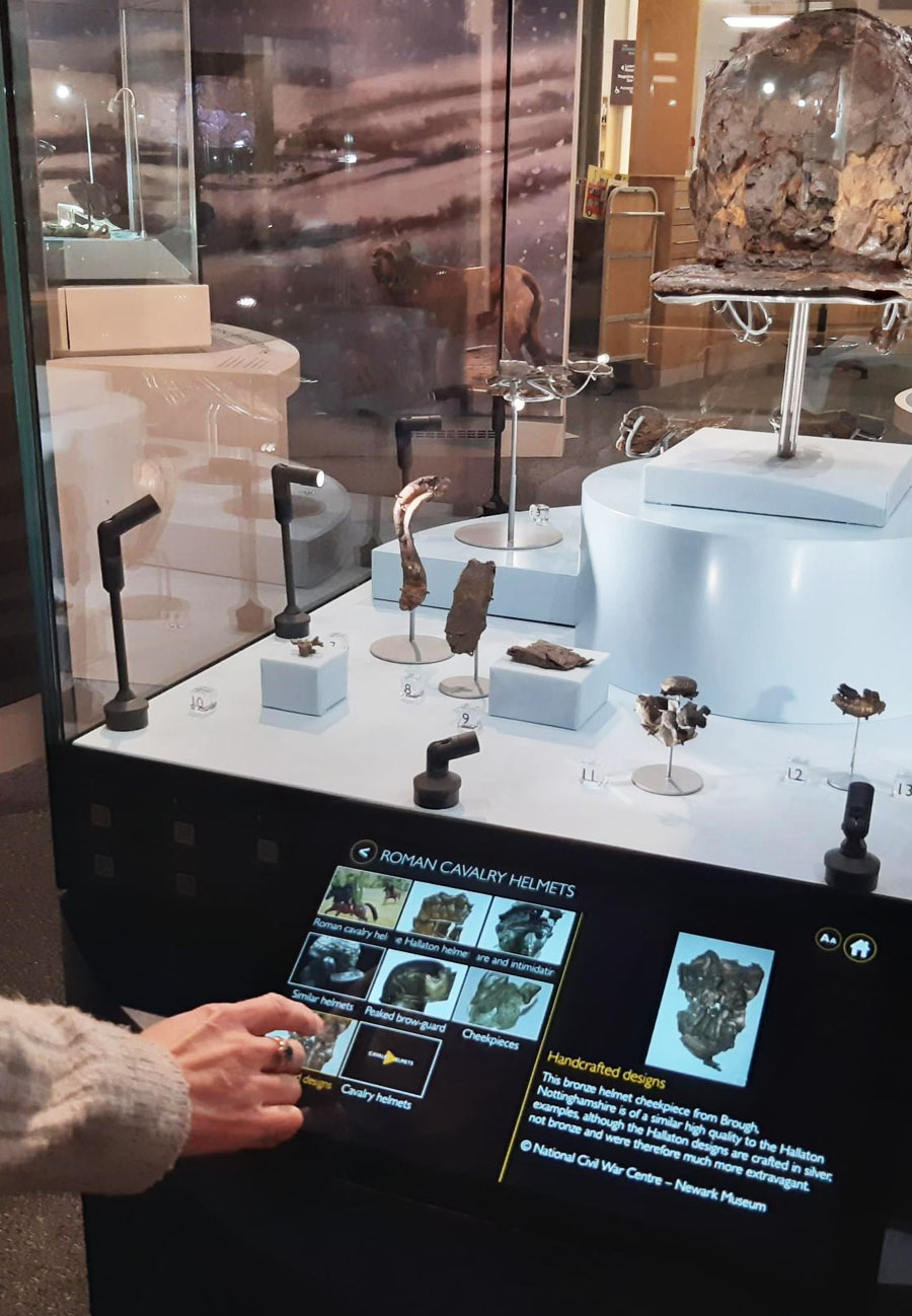 15 Inch POS Tablet with Lightbox Lite in use at Hallaton Helmet (portrait)