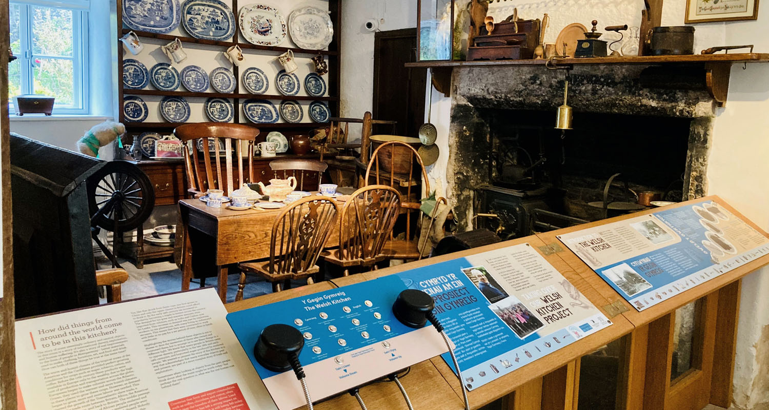 Audio Frame with Handsets at Abergavenny Museum (landscape)