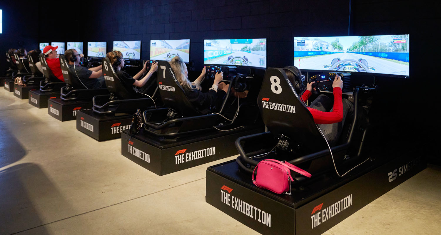 MKII Headphoness in use with racing rigs at the F1 Exhibition