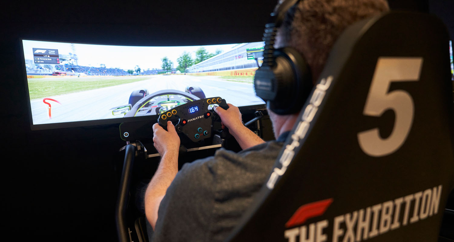 MKII Headphoness with racing rigs at the F1 Exhibition