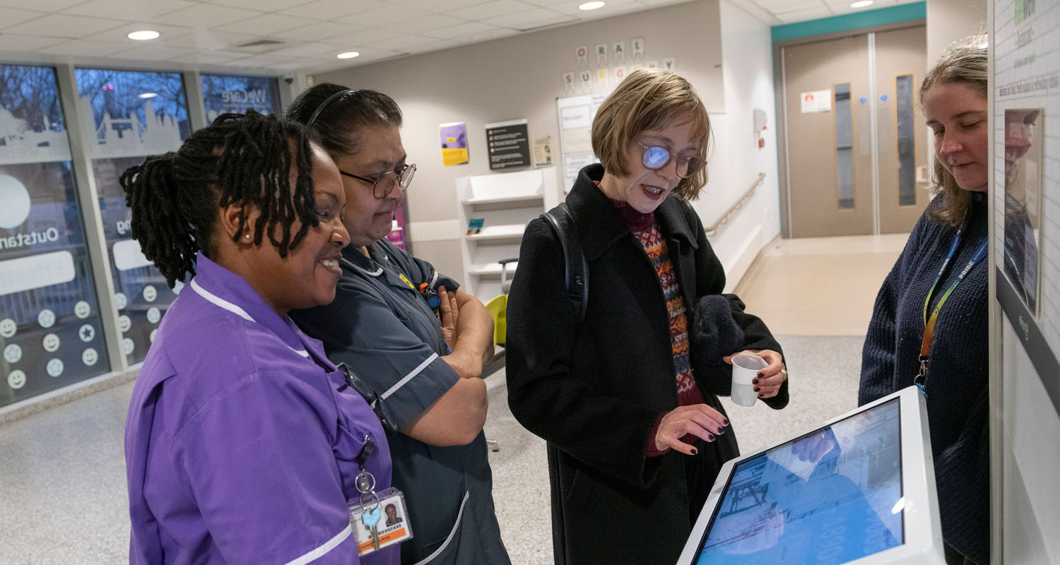 Freestanding Kiosk in use at Royal Hospital London