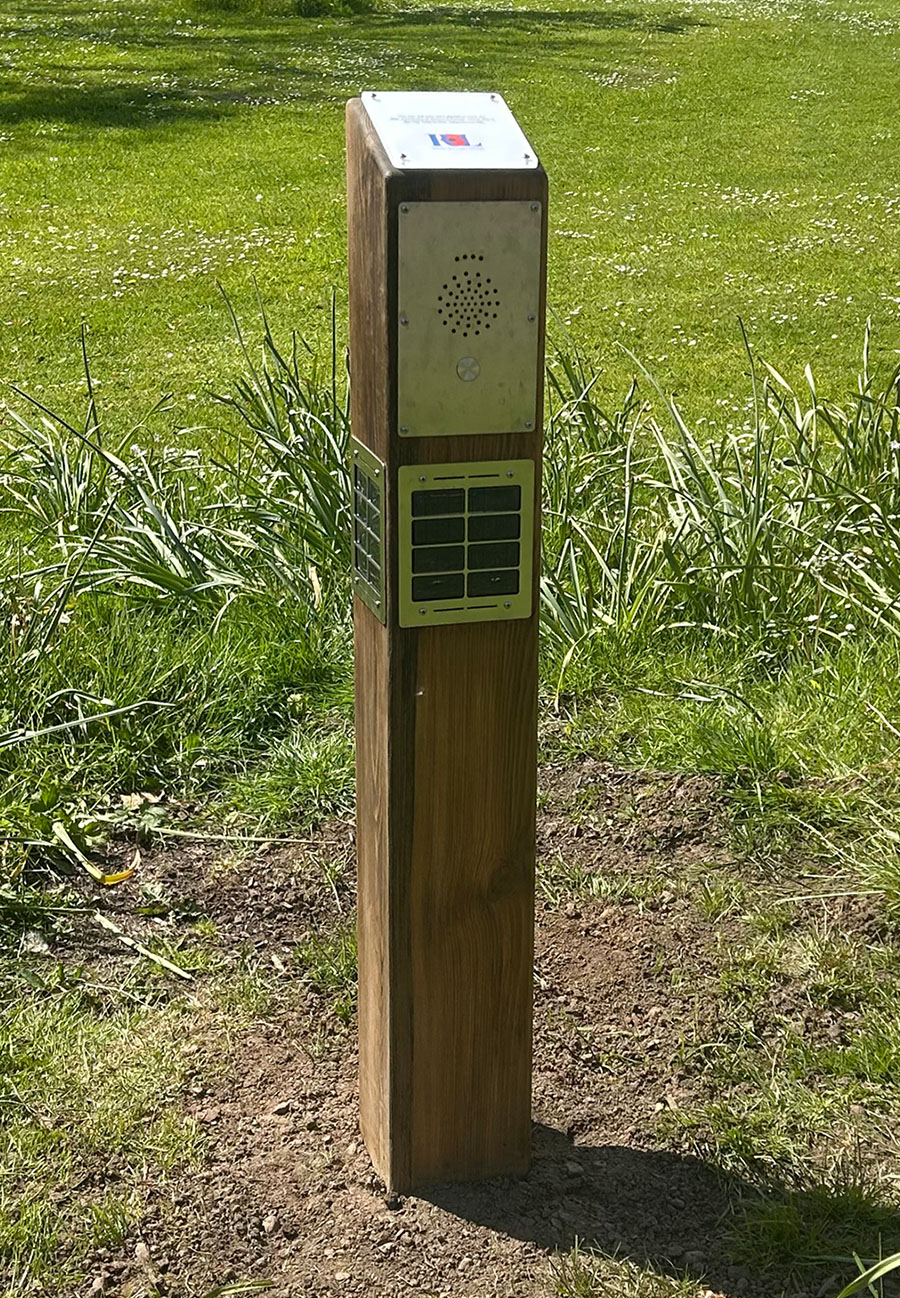Solar Audio Post with Top Plate Artwork at Port Talbot Rowan Tree V2