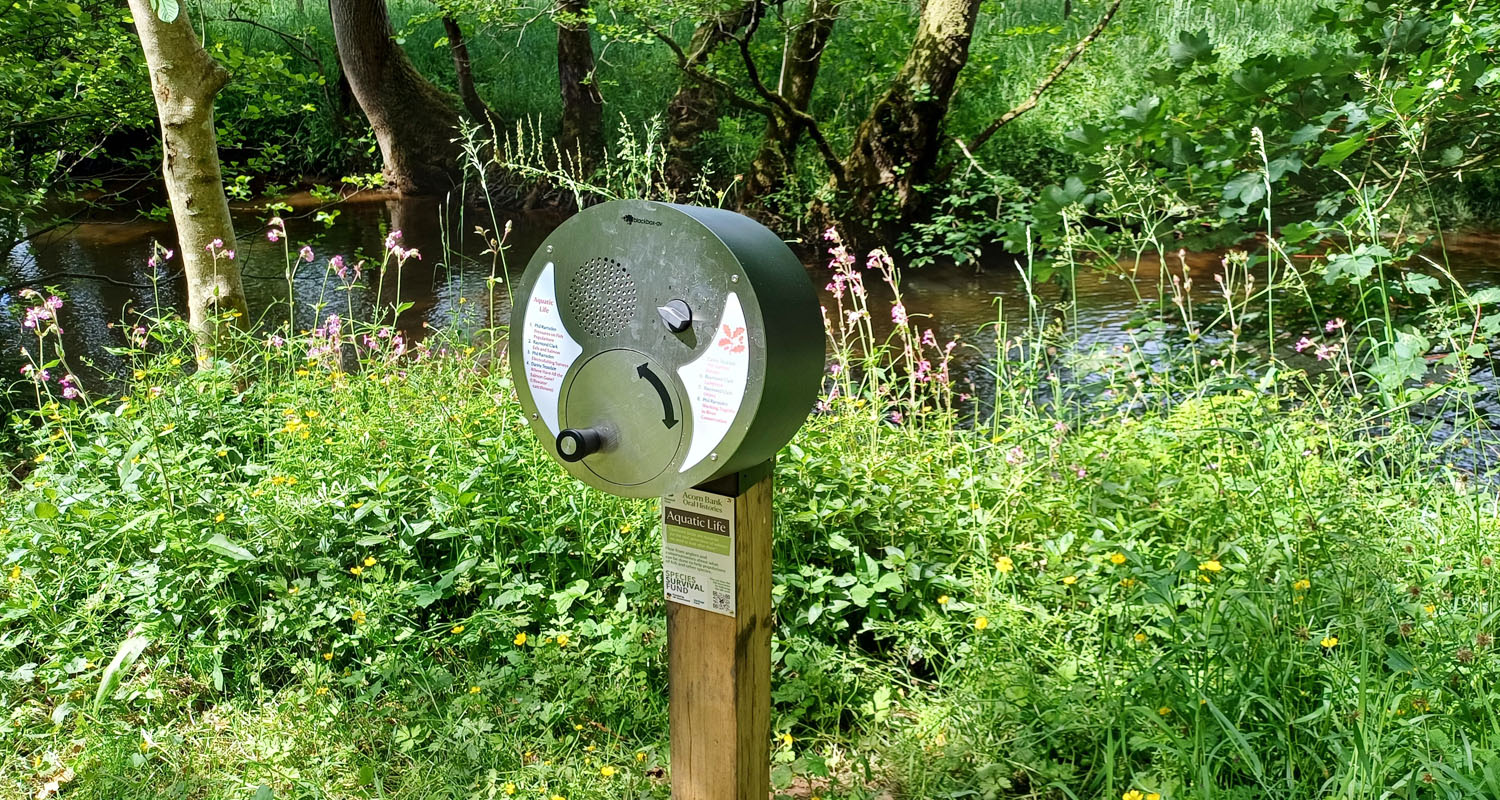 Aquatic Life U-Turn installed near river at Acorn Bank