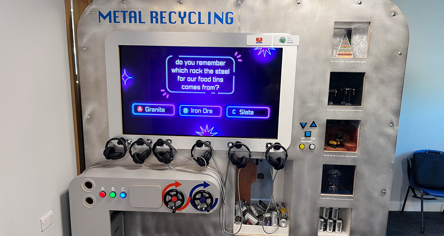 Metal Recycling Pod with can scanner at Wastesavers