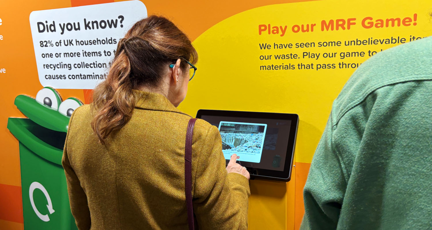 Tablet in use at Eco Town