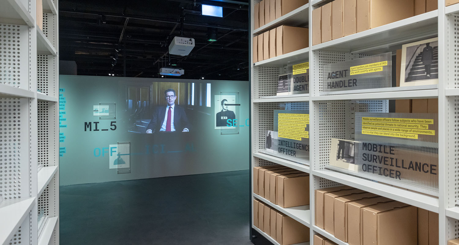 Projectors In Use at National Archives' MI5 Exhibition